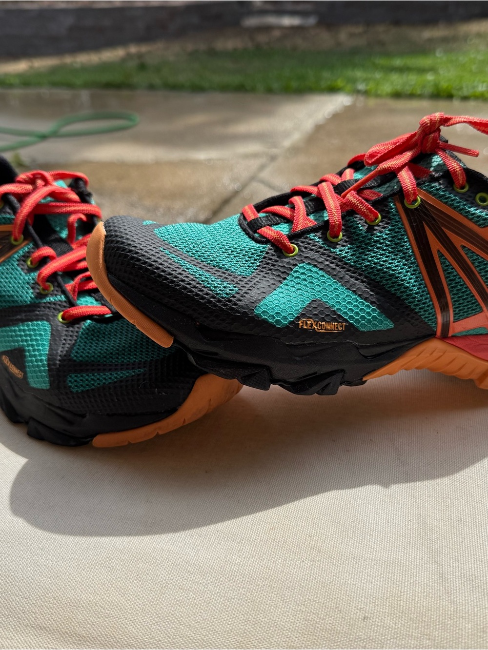 Merrell Teal and Orange Women's Trail Running Shoes